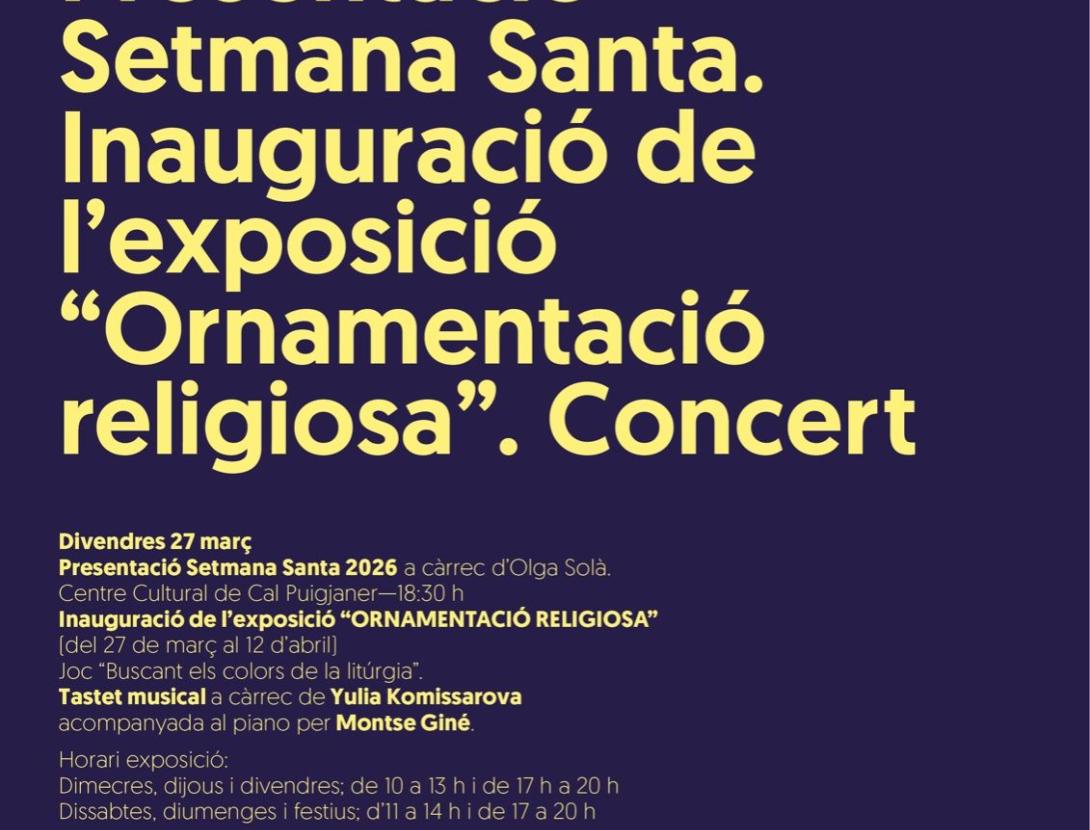 Presentació de la Setmana Santa a Olesa