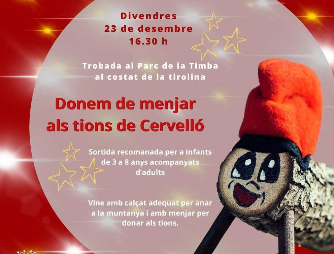 Donem de menjar als tions de Cervelló
