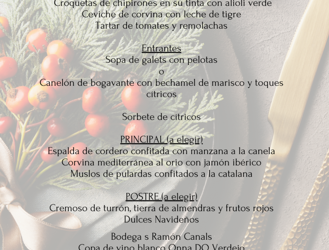 Menú Nit de Nadal, Nadal i Sant Esteban