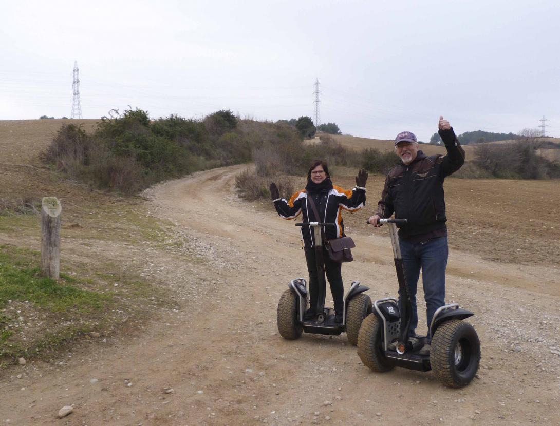 Art amb vi i segway