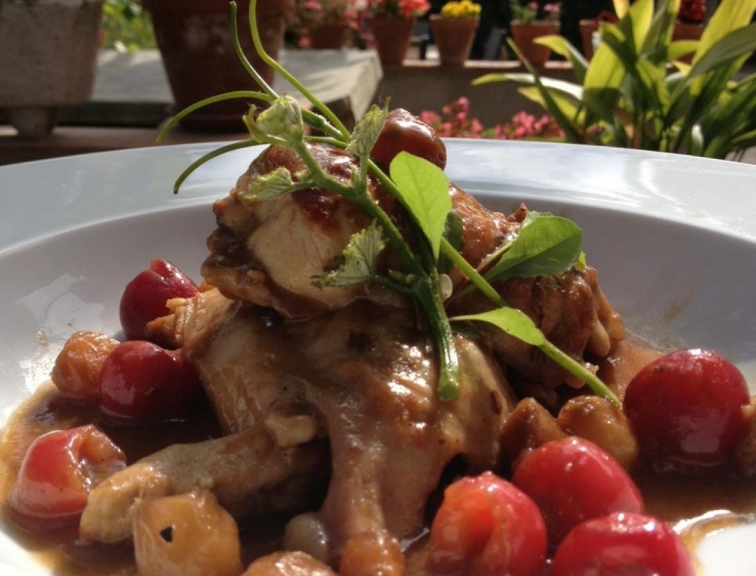 tapa de Conill amb ceba de rebuig i Cirera del aix Llobregat.JPG