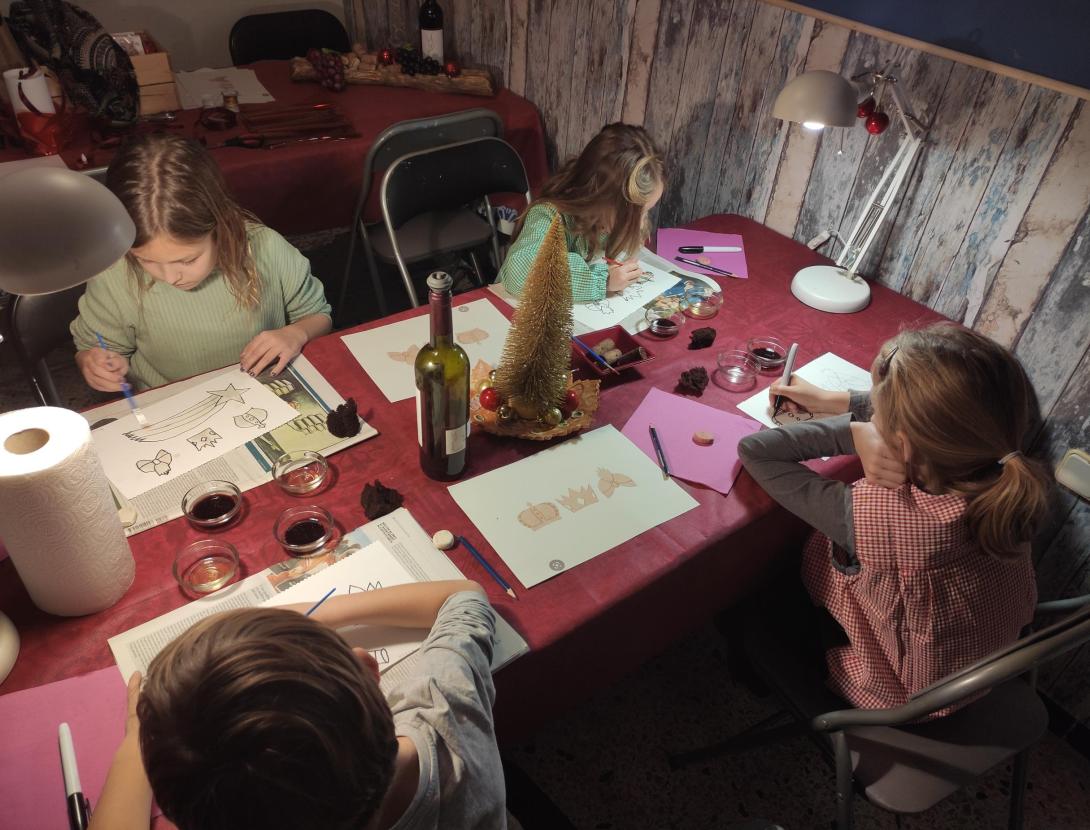 TALLERS DE REIS de Pintura amb Vi (sense alcohol) i Oli verge d'oliva