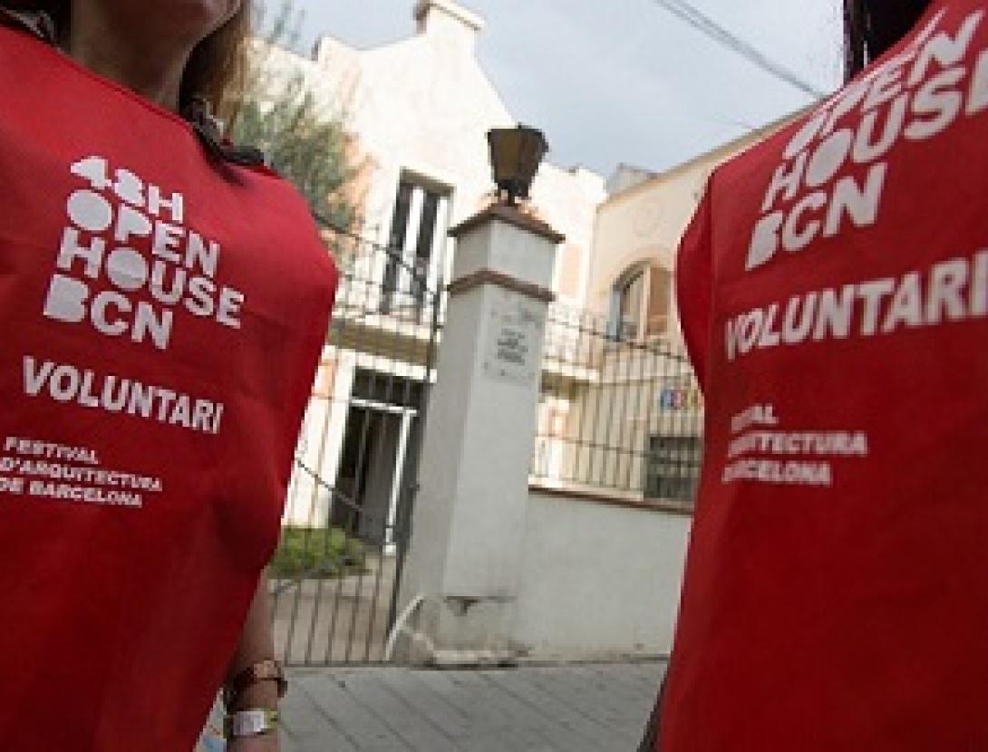 Voluntari de l'Open House a la Casa Rovira, Sant Joan Despí