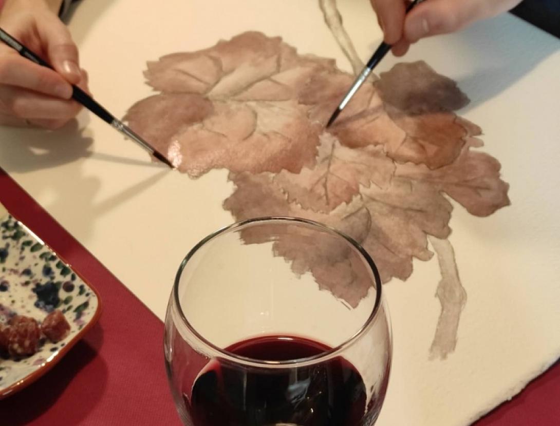 ROMANTIC ART, painting with wine for couples